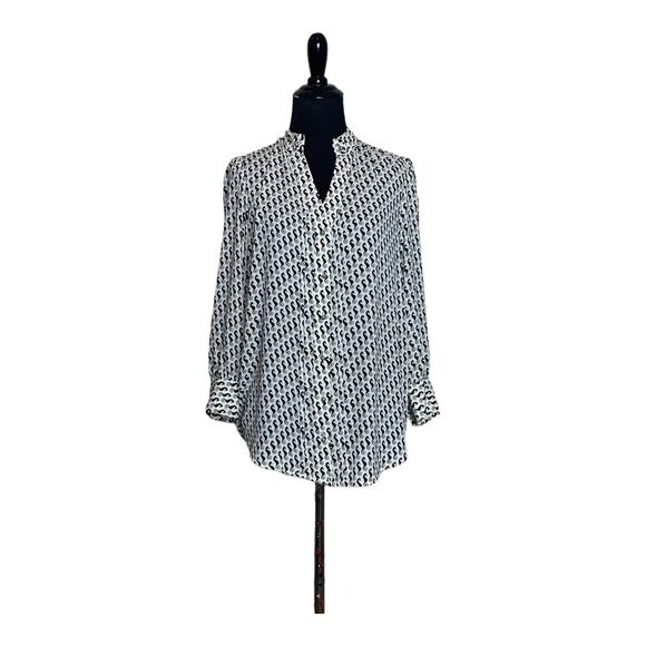 Moulinette Soeurs seahorse print button down blouse size 2 - Picture 13 of 13